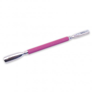 Double metal cuticle pusher