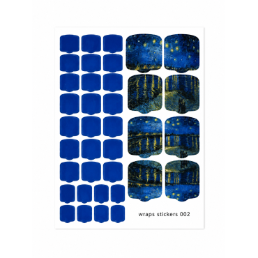 Wraps Stickers - Nálepky na estetickú pedikúru - BLUE 