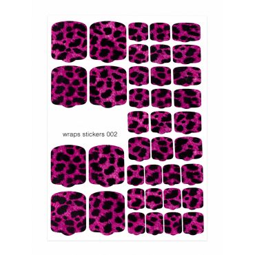 Wraps Stickers - Nálepky na estetickú pedikúru - ANIMAL (PINK)