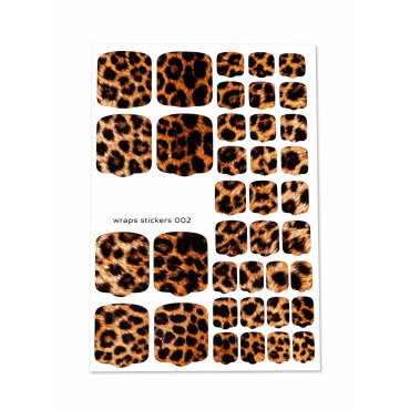 Wraps Stickers - Nálepky na estetickú pedikúru - ANIMAL (BROWN)